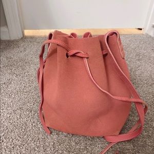 Authentic Mansur Gavriel Bucket Bag Suede Pink